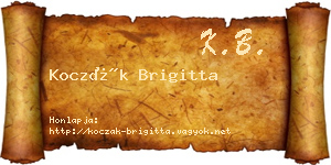 Koczák Brigitta névjegykártya